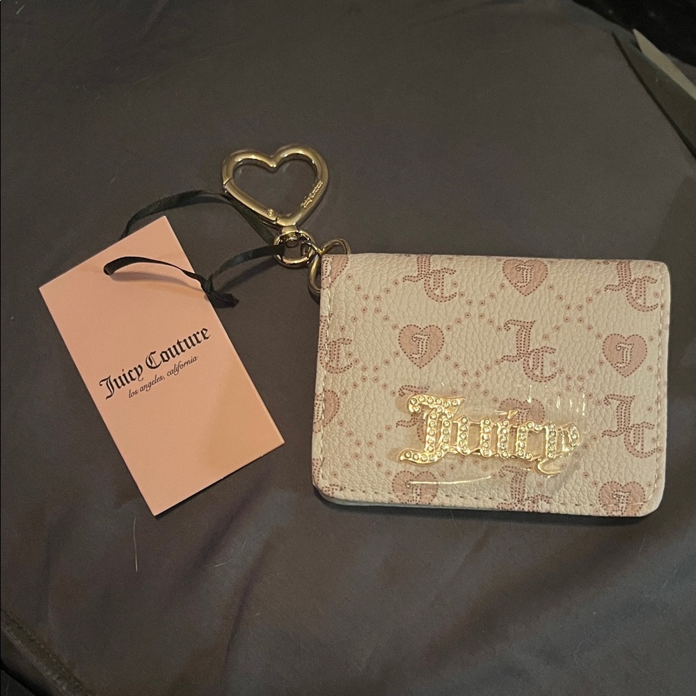 Juicy Couture Cream and Gold Card Holder